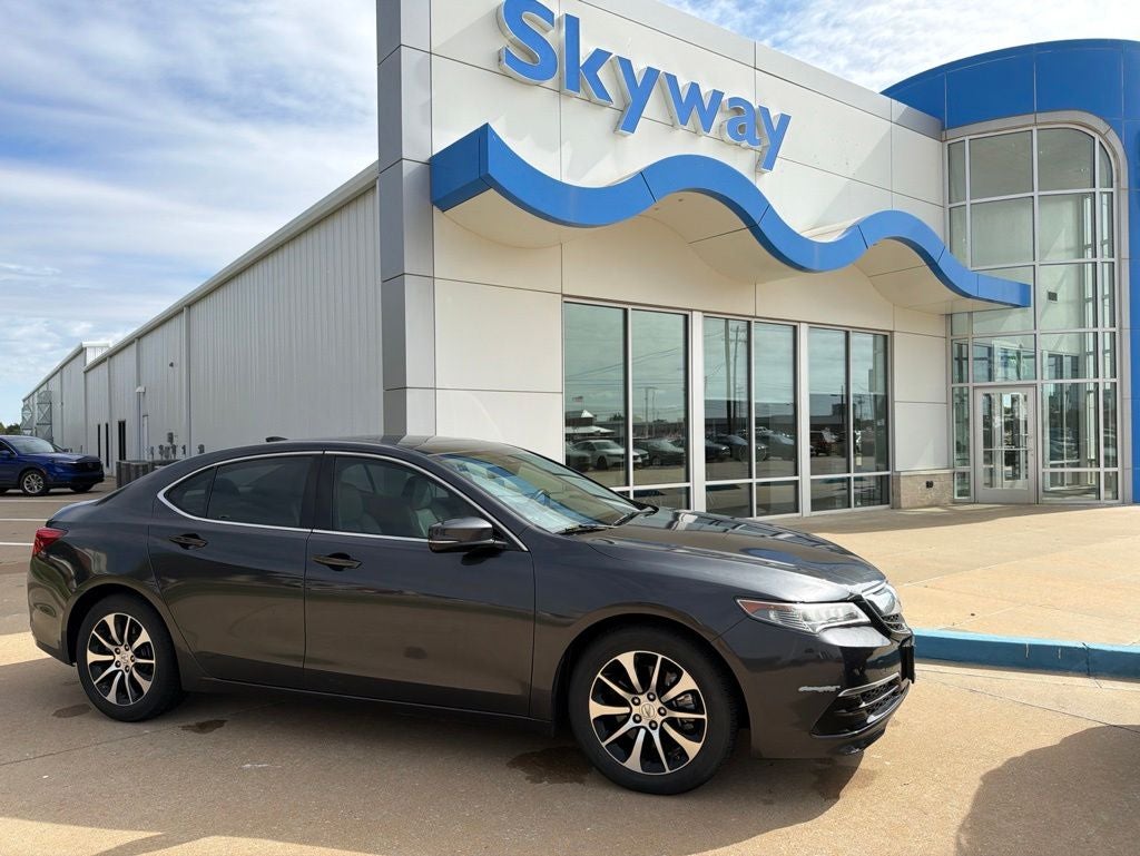 2016 Acura TLX Tech in Gray — front three-quarter view