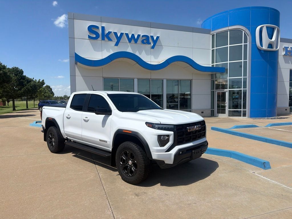 2023 GMC Canyon Elevation in Summit White — front three-quarter view
